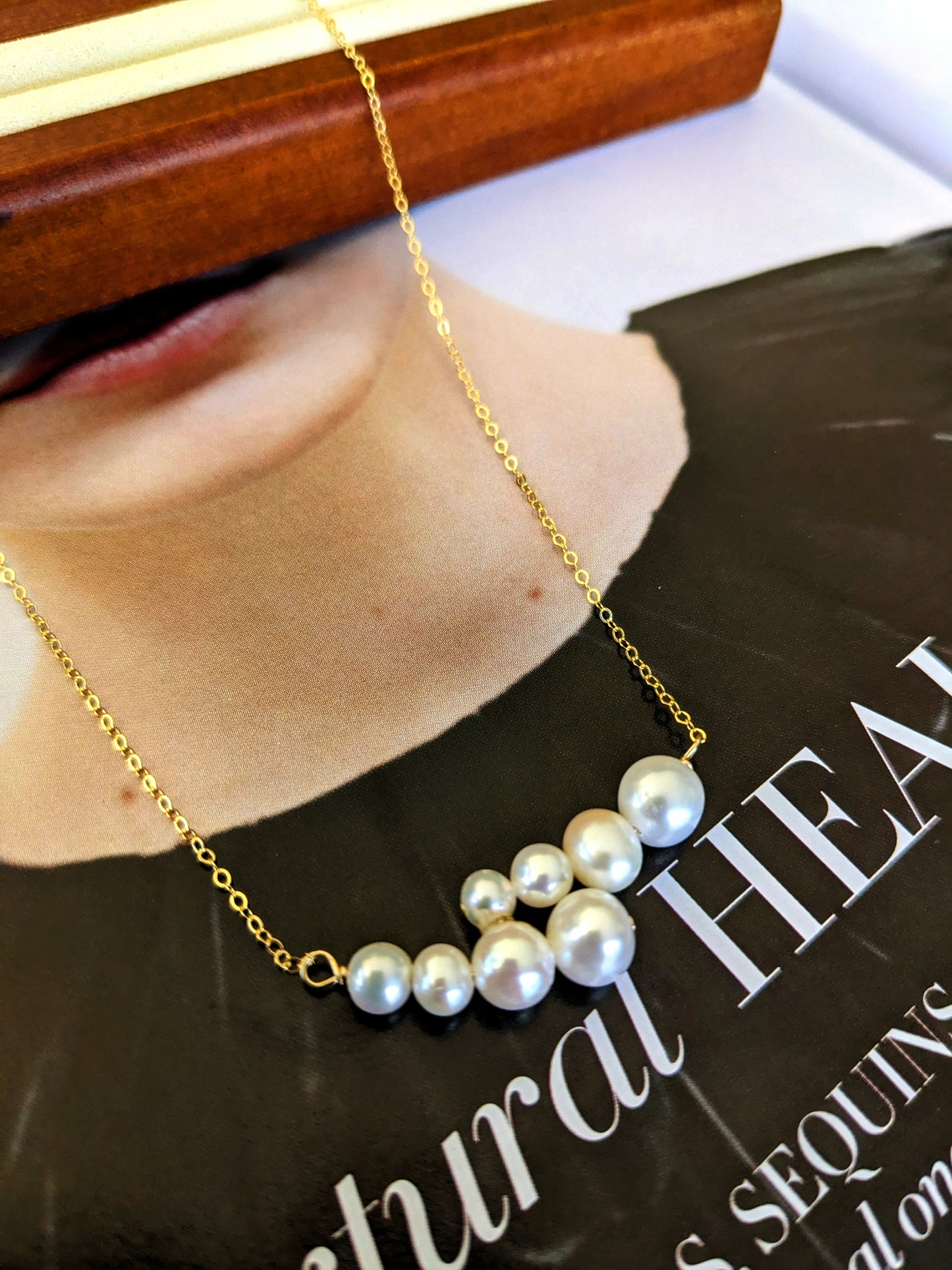 Pearlescent Natural Pearl Necklace