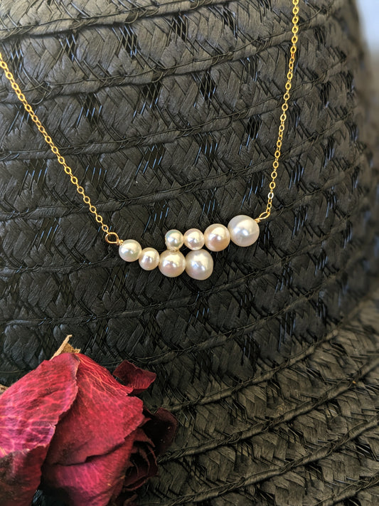 Pearlescent Natural Pearl Necklace