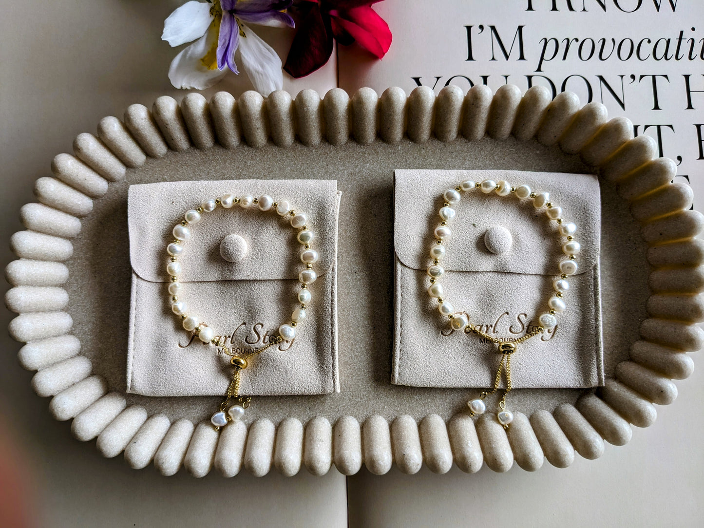 Gold Essence Baroque Pearl Bracelet