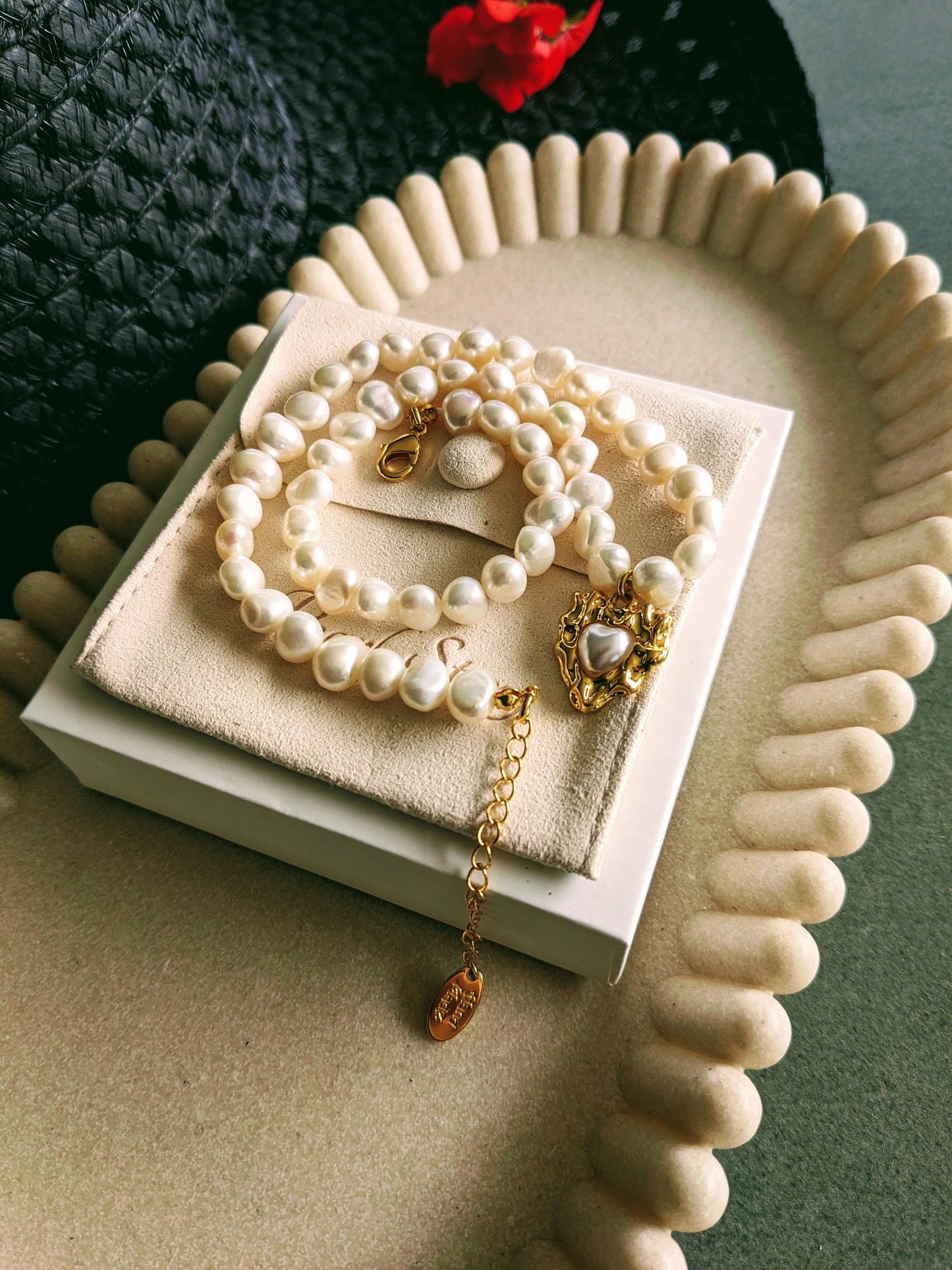 Love Heart Baroque Pearl Necklace